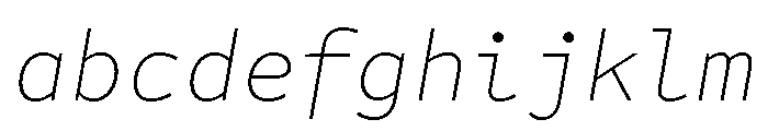 Iki Mono Variable Thin Italic FONT