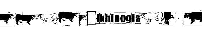 IKHIOOGLAcow Font UPPERCASE