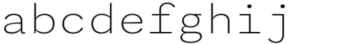 Iki Mono Expanded Expanded Thin Font LOWERCASE