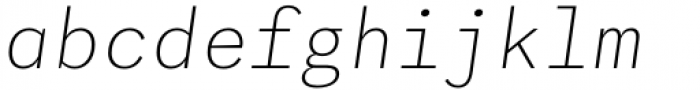 Iki Mono Thin Slanted Font LOWERCASE