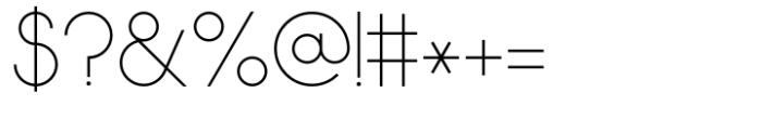 Ikuta Sans Thin Font OTHER CHARS