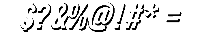 Illusion3d Italic Font OTHER CHARS