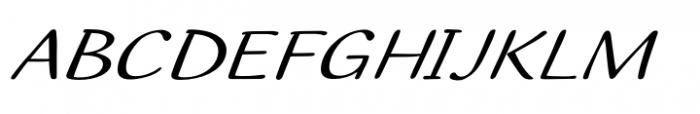Ilbit Expanded Italic Font UPPERCASE