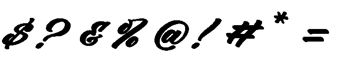 Imferture Roasted Italic Font OTHER CHARS