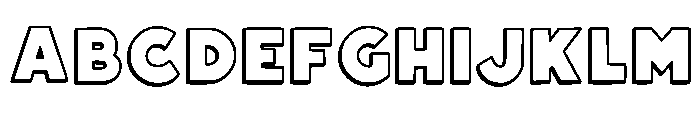 Imoet Outline Regular Font UPPERCASE