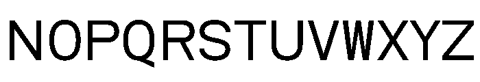 Imonospace Regular Font LOWERCASE