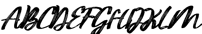 Imperfect Dry Brush Italic Font UPPERCASE