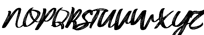 Imperfect Dry Brush Italic Font UPPERCASE