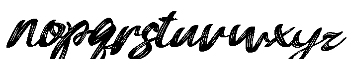 Imperfect Dry Brush Italic Font LOWERCASE