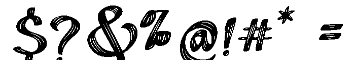 Imperfect Dry Brush Font OTHER CHARS