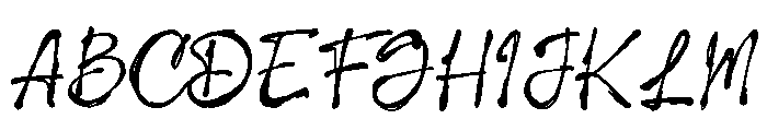 ImperfettoFour-Regular Font UPPERCASE