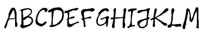 ImperfettoOne-Regular Font UPPERCASE
