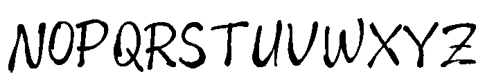 ImperfettoOne-Regular Font UPPERCASE