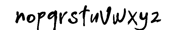 ImperfettoOne-Regular Font LOWERCASE