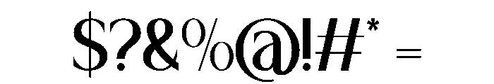 Imperium Regular Font OTHER CHARS