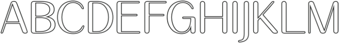 Impana Rounded Outline otf (400) Font UPPERCASE