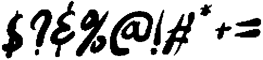 Imperfect Beauty SVG Slant otf (400) Font OTHER CHARS