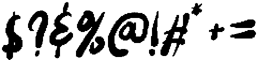 Imperfect Beauty Solid Slant otf (400) Font OTHER CHARS
