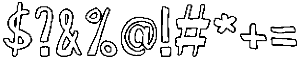 Imperfecto Outline otf (400) Font OTHER CHARS