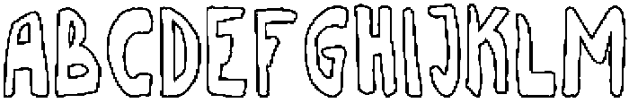 Imperfecto Outline otf (400) Font UPPERCASE