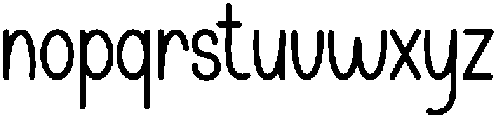 Impossible Regular otf (400) Font LOWERCASE
