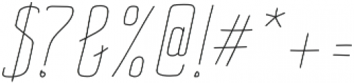 Impreciso Thin Italic otf (100) Font OTHER CHARS