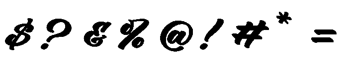 Imferture Roasted Font OTHER CHARS