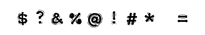 Impact Label SWL Reversed Font OTHER CHARS