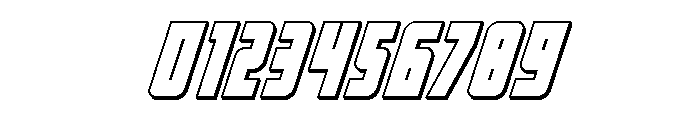 Impact Wrench 3D Italic Font OTHER CHARS