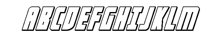 Impact Wrench 3D Italic Font UPPERCASE