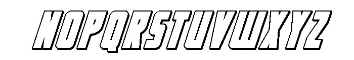 Impact Wrench 3D Italic Font UPPERCASE