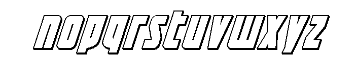 Impact Wrench 3D Italic Font LOWERCASE