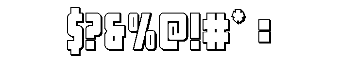 Impact Wrench 3D Font OTHER CHARS