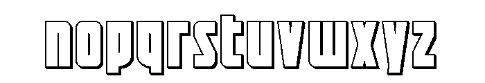 Impact Wrench 3D Font LOWERCASE