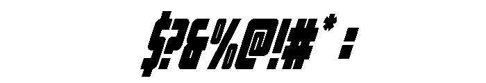 Impact Wrench Condensed Italic Font OTHER CHARS