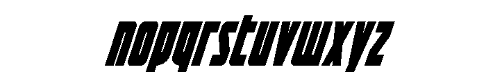 Impact Wrench Condensed Italic Font LOWERCASE