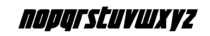 Impact Wrench Expanded Italic Font LOWERCASE