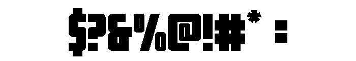 Impact Wrench Expanded Font OTHER CHARS