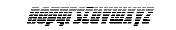 Impact Wrench Gradient Italic Font LOWERCASE