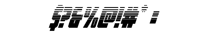 Impact Wrench Halftone Italic Font OTHER CHARS