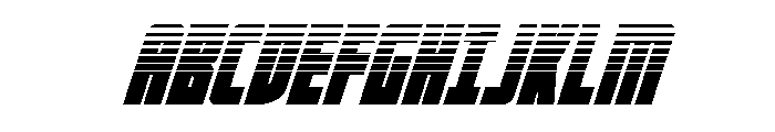 Impact Wrench Halftone Italic Font UPPERCASE
