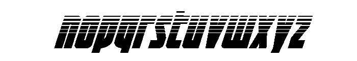 Impact Wrench Halftone Italic Font LOWERCASE