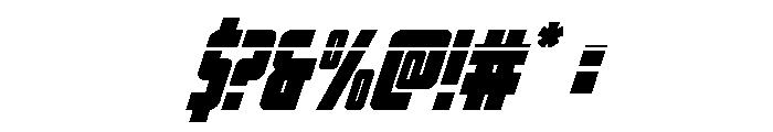 Impact Wrench Laser Italic Font OTHER CHARS