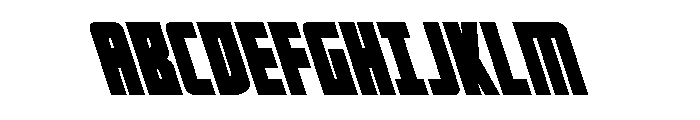 Impact Wrench Leftalic Font UPPERCASE