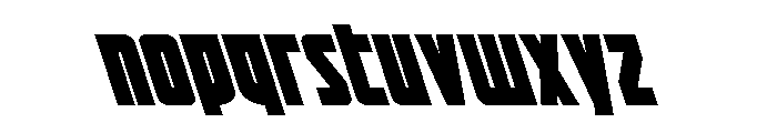Impact Wrench Leftalic Font LOWERCASE