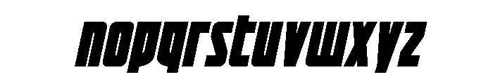 Impact Wrench Semi-Italic Font LOWERCASE