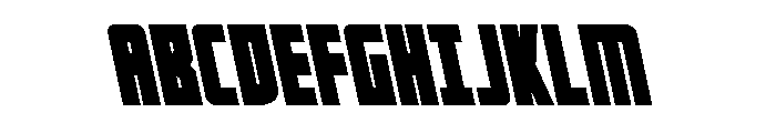 Impact Wrench Semi-Leftalic Font UPPERCASE