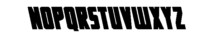 Impact Wrench Semi-Leftalic Font UPPERCASE