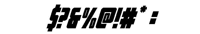 Impact Wrench Spaced Italic Font OTHER CHARS
