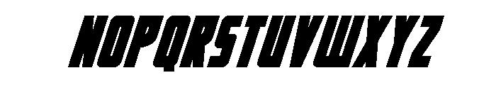Impact Wrench Spaced Italic Font UPPERCASE